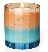 M&SENSE Summer Ocean Scented Candle, 10.6oz Natural Soy Wax 60-Hour Slow Burning Non Toxic Aromat...