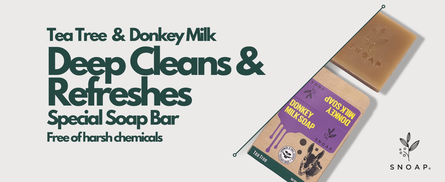 tea tree soap bar with doneky milk