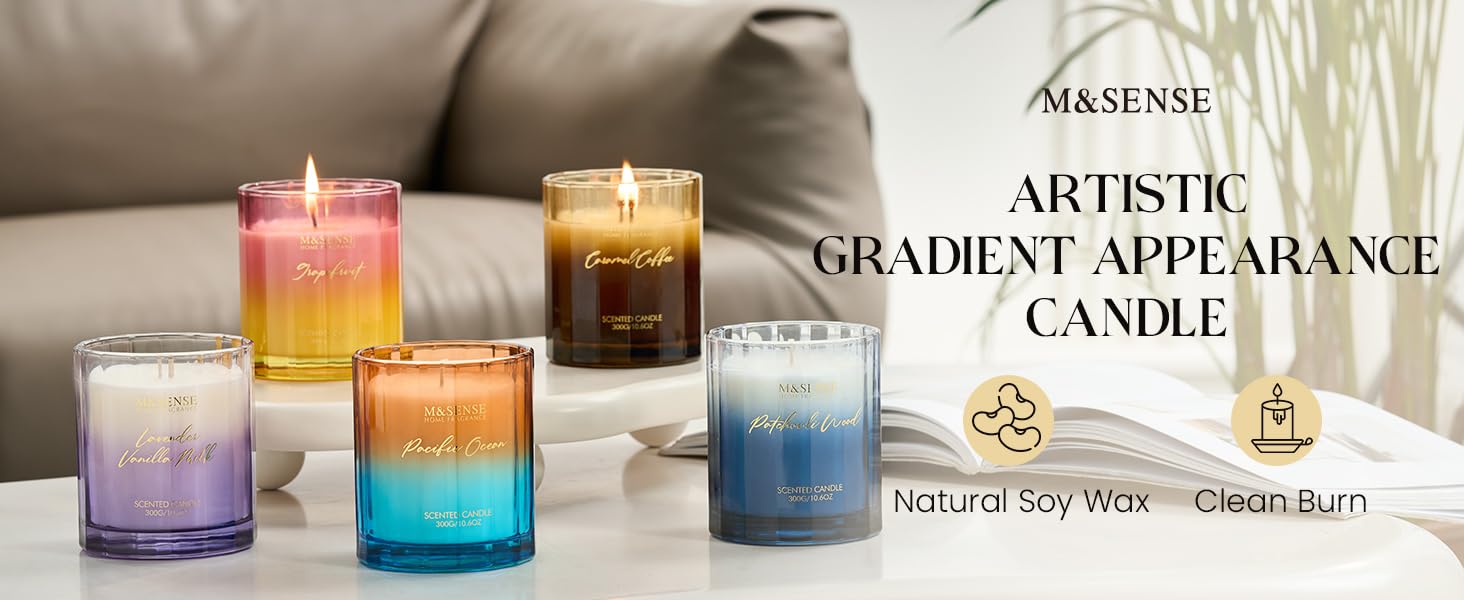 Artistic gradient appearance candle
