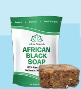 White naturals African black soap for face body skin care acne moisturizing block facial clean clear