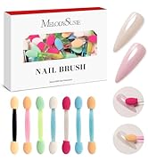 MelodySusie 50Pcs Chrome Nail Powder Brushes, Disposable Dual Sides Eye Shadow Sponge Applicator ...