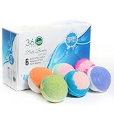 360Feel Bath Bombs Gift Set - Handcrafted Moisturizing Bath Bombs for Women Infused with Essentia...