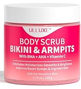 Bikini Area Exfoliator with 10% AHAs BHA & Vitamin C, Exfoliating Body Scrub for Ingrown Hair and...