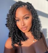 Geogroket Afro Kinkys Bulk Human Hair 30g/Pack for Mini Twist, Braiding Hair for Dreadlocks, Loc ...