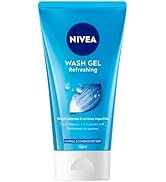 NIVEA Refreshing Face Wash Gel (150ml), Invigorating Face Wash with Vitamin E and Lotus Flower, H...