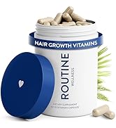 Routine Wellness Hair Growth Supplement - Clinically Proven for Thicker, Fuller Hair - Reduces Wr...