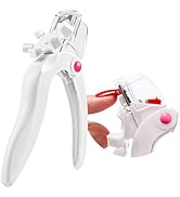 MelodySusie Nail Clippers for Acrylic Nails, White Adjustable Stainless Steel Acrylic Nail Clippe...