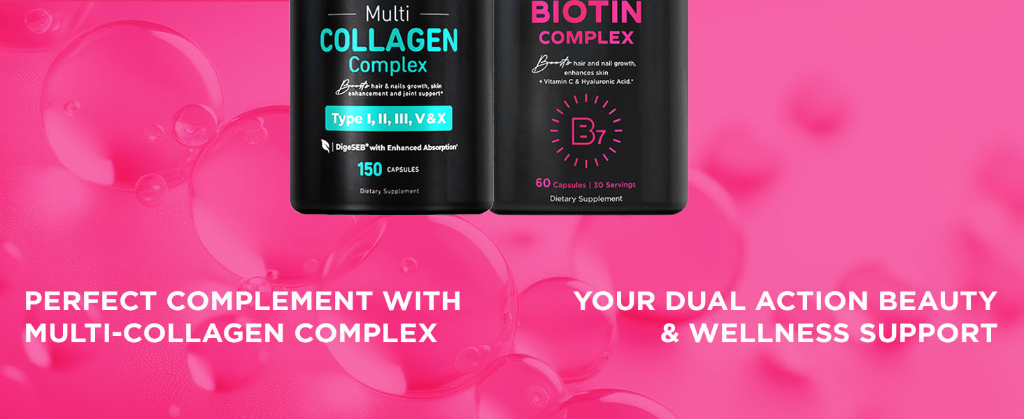vital vitamins collagen and biotin complex for beauty and wellness