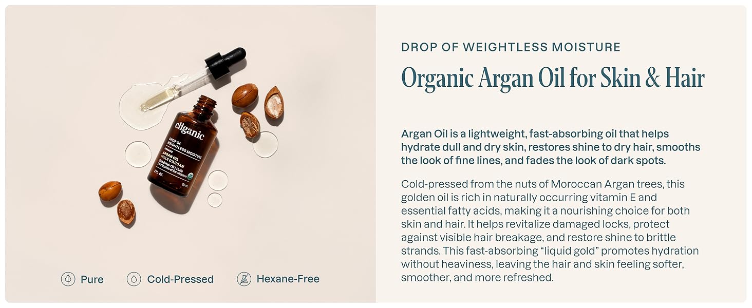 Organic Argan Oil for Skin & Hair