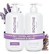 Routine Wellness Anti-Thinning Shampoo and Conditioner Set for Thinning Hair - Biotin DHT Blocker...