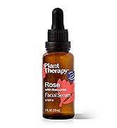Plant Therapy Rose with Bakuchiol Facial Serum 1 oz with Rose Extract, Rosehip Seed Oil, and Carr...