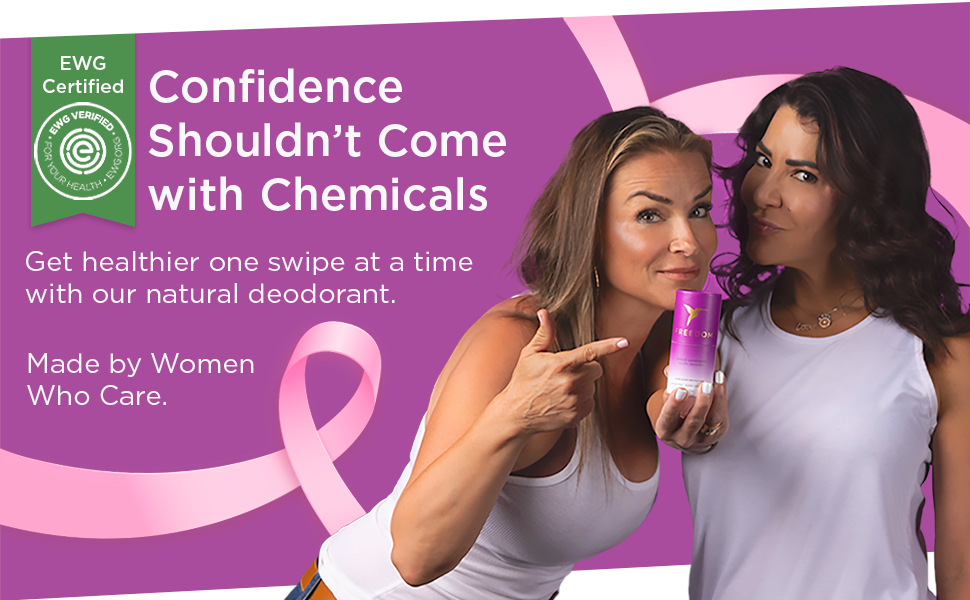 EWG certified, chemical free, natural deodorant, clean beauty, women owned, toxin free