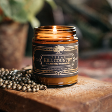 Hill Country 9oz candle scent by Jackson Vaughn jackson vaughn candles texas holiday texas candle