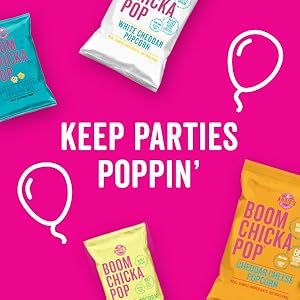 Keep parties poppin’ with Angie’s BOOMCHICKAPOP Popcorn in a variety of bag sizes
