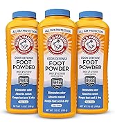 Arm & Hammer Foot Powder for Shoes & Feet, Talc-Free Odor & Moisture Control for Men & Women, 7 o...