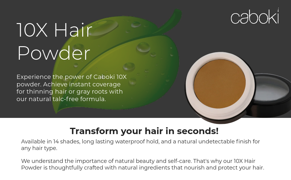 Available in 14 shades, long lasting waterproof hold, and a natural undetectable finish for any hair