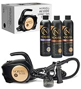 Norvell Sunless Kit - M1000 Mobile HVLP Spray Tan Airbrush Machine + 8 oz Tanning Solutions in Ul...