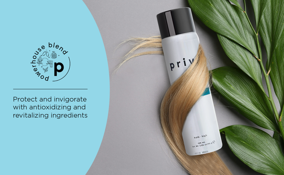 privé firm hold hair spray 12hr high hold/humidity resistant/volume & body 