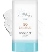 GOONGBE Fresh Sun Stick Mild SPF 50 - No White Cast Zinc Oxide Mineral Sunscreen Stick Balm - Non...