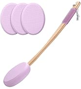 Amazerbath Lotion Applicator for Back, Feet, 4 Replaceable Pads with 1 Long Handled, Back Lotion ...
