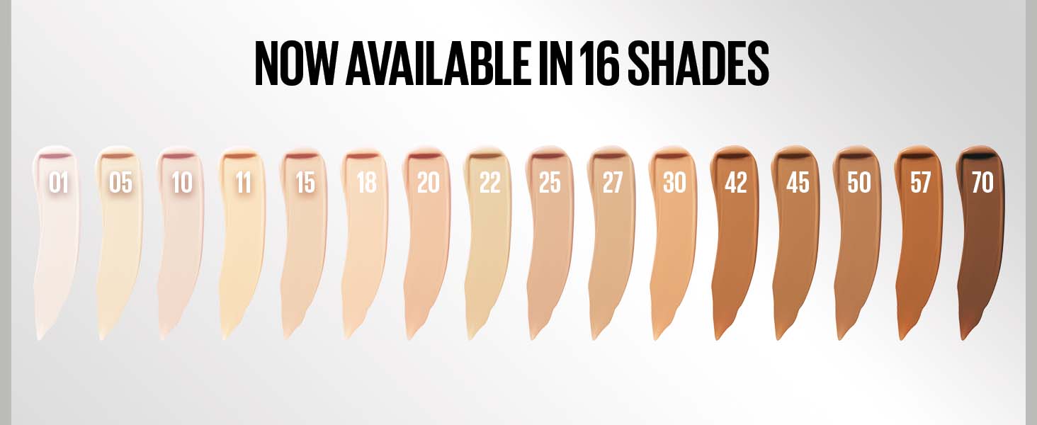 now available in 16 shades
