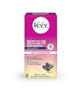 Veet Leg and Body Hair Remover Cold Wax Strips, 40 Count (Packaging May vary)