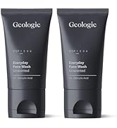Geologie 2% Salicylic Acid Unscented Face Wash | Fragrance-Free Facial Cleanser for Men & Women |...