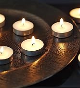 Hosley Unscented Tea Lights Candles in Bulk | 200 White Long Lasting Tea Light Candles | Mini Vot...