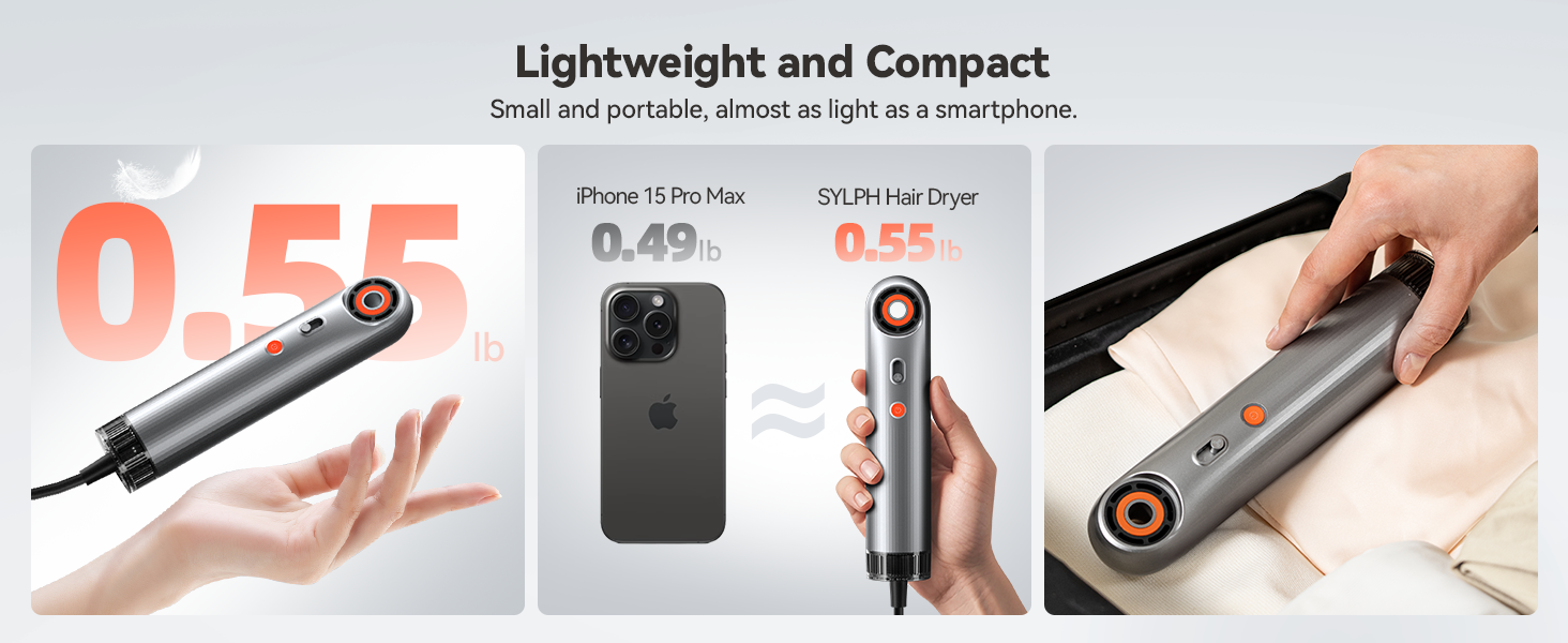 compact hair dryer