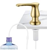 GAGALIFE Kitchen Sink Soap Dispenser Brushed Gold, Under Sink Soap Dispenser with 40