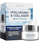 Skin 2.0 Korean Hyaluronic Acid & Collagen Face Moisturizer - Dermatologist Tested, Ultra Hydrati...