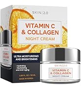 Skin 2.0 Korean Vitamin C & Collagen Face Moisturizer - Dermatologist Tested, Tightening- Anti-Ag...
