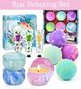 Gifts for Women, 10PCS Gift Set with Home Scented Candles, Hand Creams, Bath Bombs Self Care Spa ...
