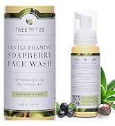 Tree to Tub Sensitive Skin Face Wash for Dry Skin - Fragrance Free Gentle Face Cleanser for Women...