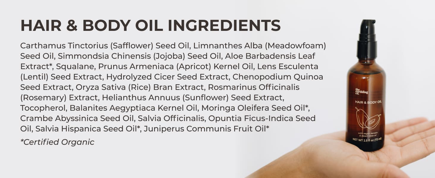 hair and body oil ingredient list