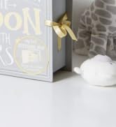 Votum Baby Keepsake Box for Treasured Memories, Moon & Stars - Lightweight, Handcrafted Baby Boxe...