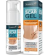NUVADERMIS Silicone Scar Gel - 1.7 Fl Oz, Transparent Gel - Retinol & Vitamin E Formula for Surgi...