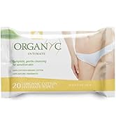 Organyc - 100% Organic Cotton Intimate Wet Wipes, No Parabens, Alcohol, or Chlorine -, White, 20 ...