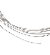 BENECREAT 22 Gauge 925 Sterling Silver Real Platinum Plated Wire, 3.28 FT Half Soft Round Making ...