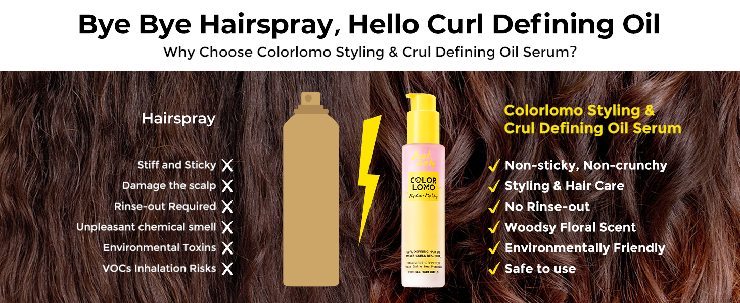 Bye Bye Hairspray, Hello Curl Defining Oil