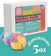Bubbly Belle Bath Bombs XXL Gift Set, 12 Extra Large Handmade Aromatherapy Fizzies with Essential...