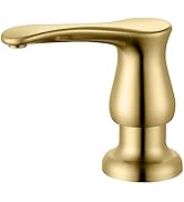 GAGALIFE Kitchen Sink Soap Dispenser Gold, Built in Soap Dispenser with 13 OZ Bottle, Refill from...