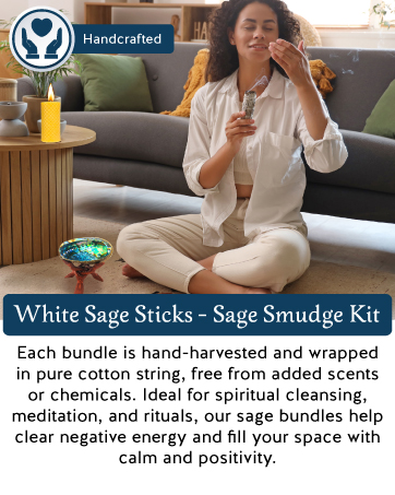  Cleansing Sage Meditation Accessories Gift Beeswax Beehive Pillar Candle Set Handcrafted Tripod