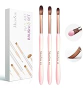 MelodySusie 3Pcs Acrylic Nail Brush Set, Size 8/12/14 for Extension and 3D Carving,DIY Home Salon...