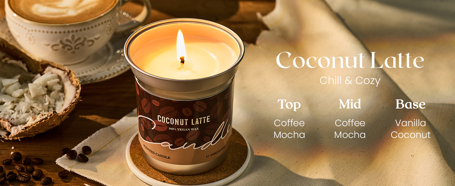 coconut latte scented candles