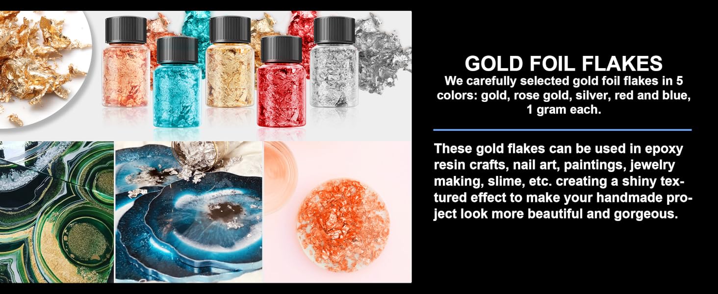 gold foil flakes mica powder for epoxy resin pigment powder 