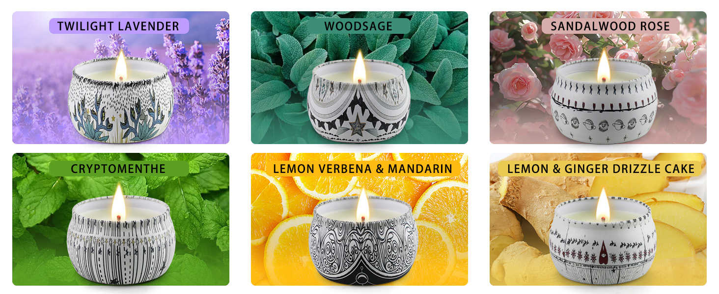 6 Pack Candles Sets