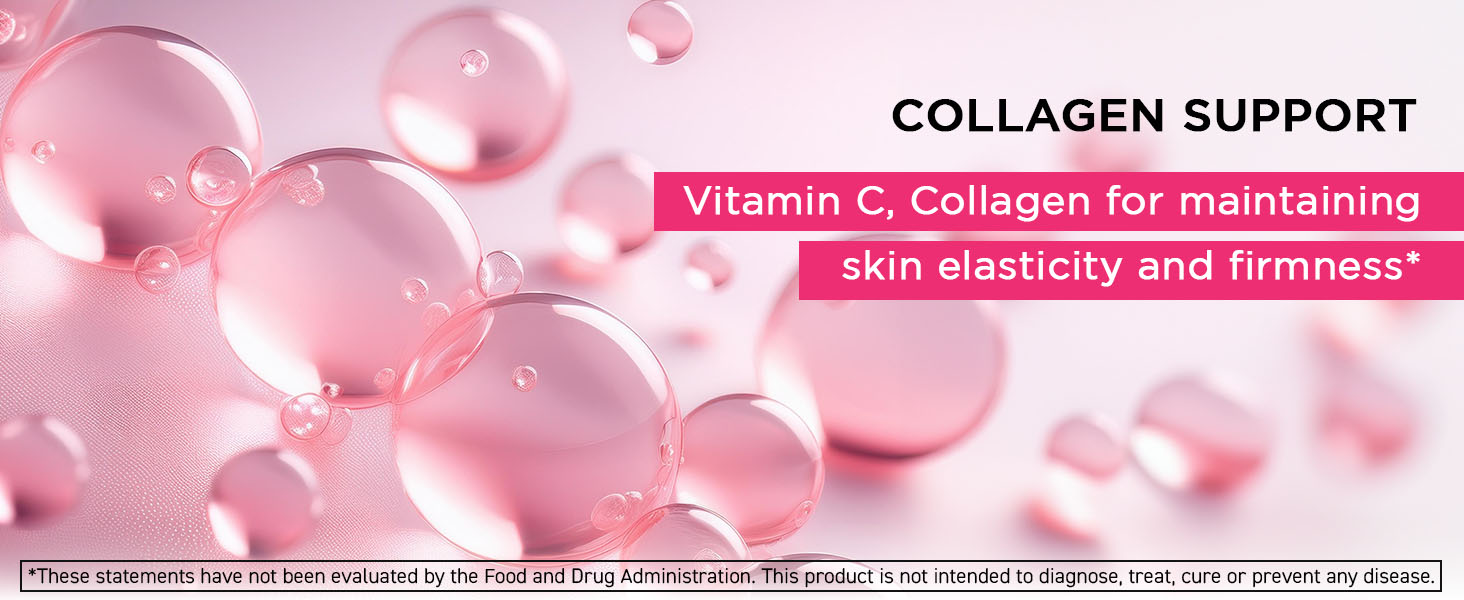 biotin with vitamin c collagen for skin elasticity