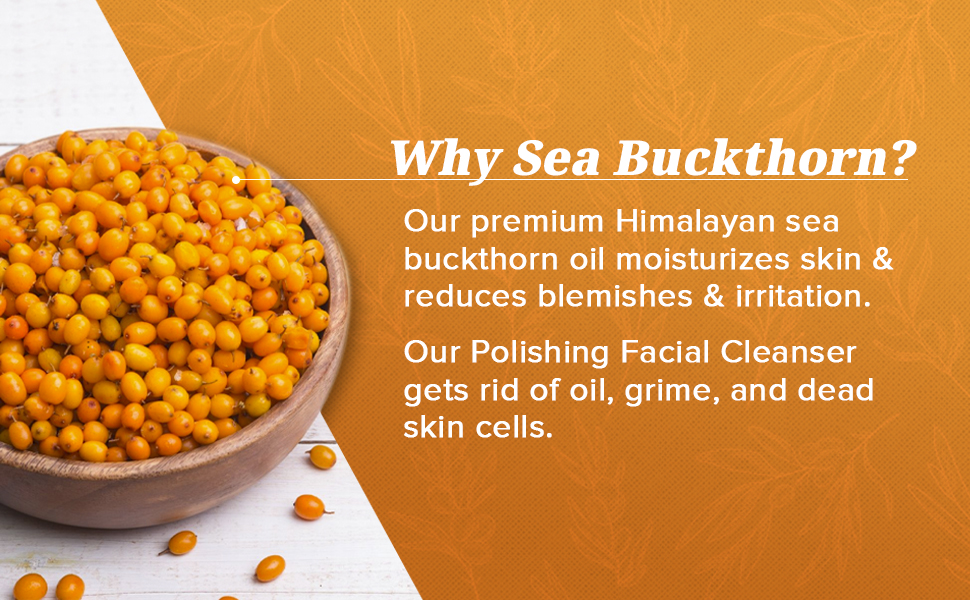 Sibu omega 7 Sea buckthorn Facial Cleanser healthy skin moisturize