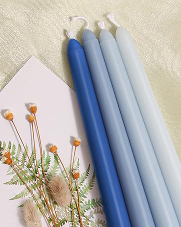 blue taper candles